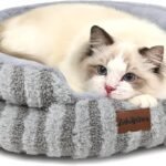 Washable Round Cat Beds for Indoor Cats